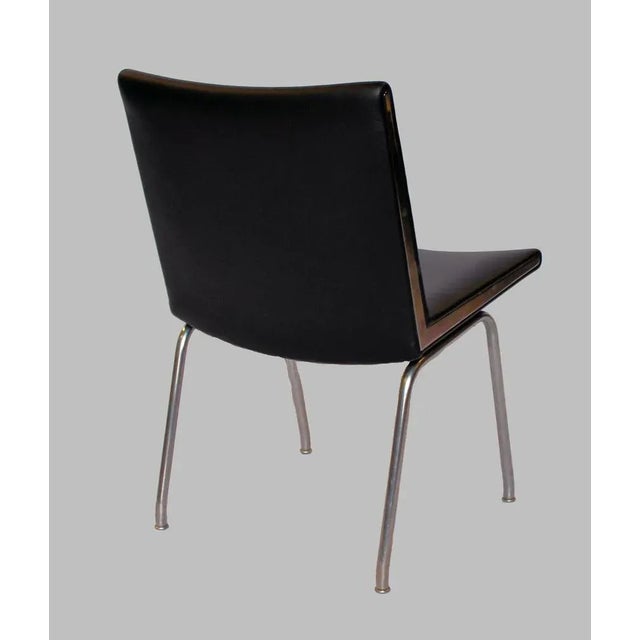 Airport Chairs in Black by Hans J. Wegner for A.P. Stolen, 1960s, Set of 4 For Sale - Image 3 of 6