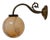 Italian Art Nouveau Glass and Brass Moon Wall Light, 1920s For Sale