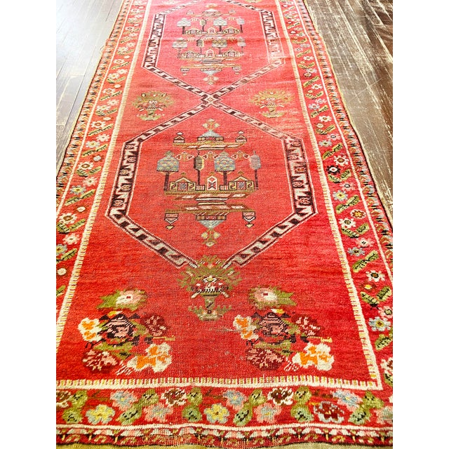 Turkish Antique Turkish Village Runner, 3'6" × 10'10" For Sale - Image 3 of 7