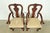 1980s Thomasville Chippendale Carved Cherry Wood Armchairs, Pair For Sale - Image 5 of 14