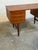 Brown Vintage Danish Teak Executive Desk Mid Century Modern Scandinavian 6 Drawer For Sale - Image 8 of 10