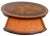 Wood Vintage Weiman Mahogany Oval Coffee Table Brown Tooled Leather Top Federal Style For Sale - Image 7 of 14