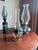 Antique, 19th Century Glass Finger Lamp Chamber Lamp Brass Hornet Burner Clear Glass For Sale - Image 12 of 14