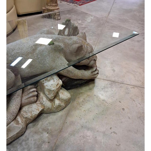 Vintage Sculptural Panther Coffee Table, 1970s-1980s For Sale - Image 6 of 8