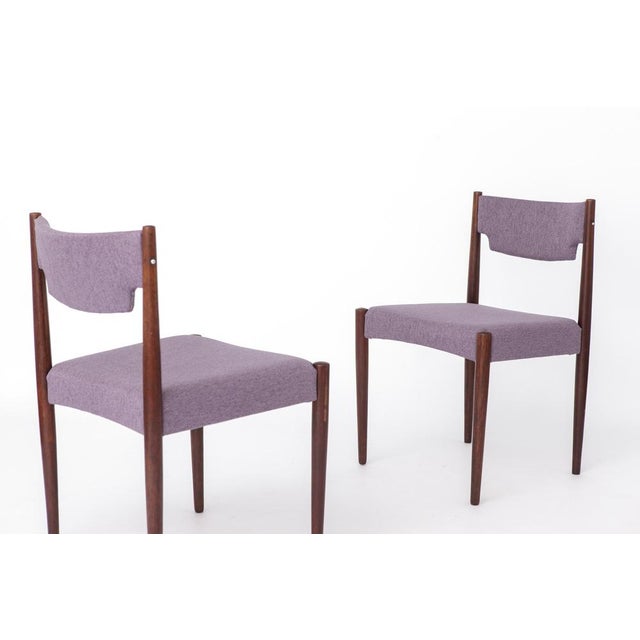 Brown Vintage German Dining Chairs in Dark Stained Beech Wood, 1960s, Set of 2 For Sale - Image 8 of 10