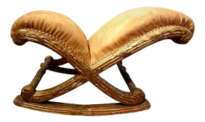 19th Century French Louis XVI Style Giltwood Footstool
