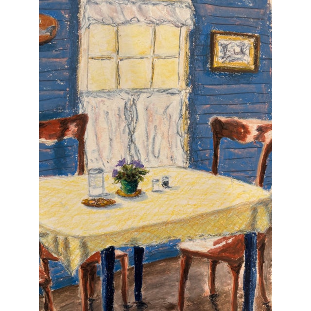 This work was done using oil pastel en plein air in the dining room of Nimrod Hall in Bath County Virginia. This place was...