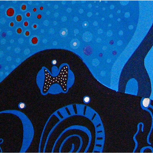 The Angel Cavern — Abstract Expressionist Painting, Oil Markers and Acrylics on Canvas, 36 × 36 In, Square Format For Sale In Chicago - Image 6 of 7