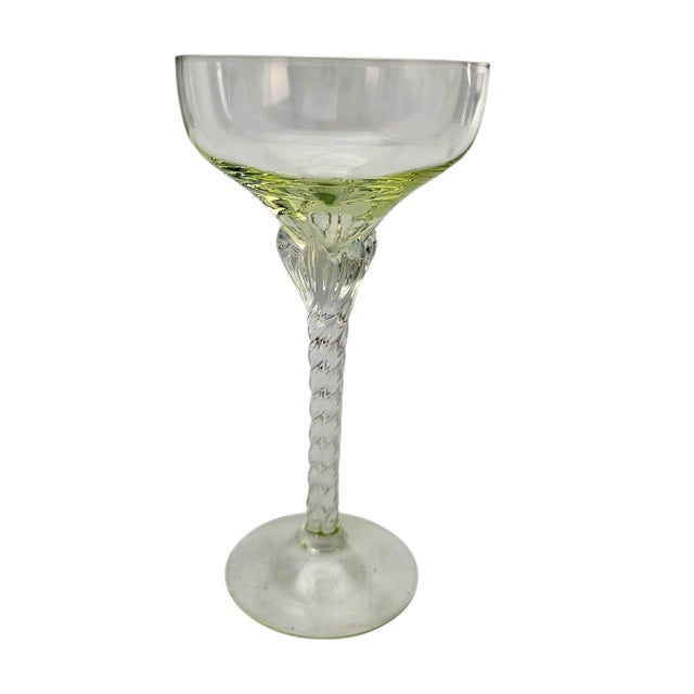 Mid 20th Century Blefeld Twist Stem Champagne Coupes - Set of 5 For Sale In San Francisco - Image 6 of 12