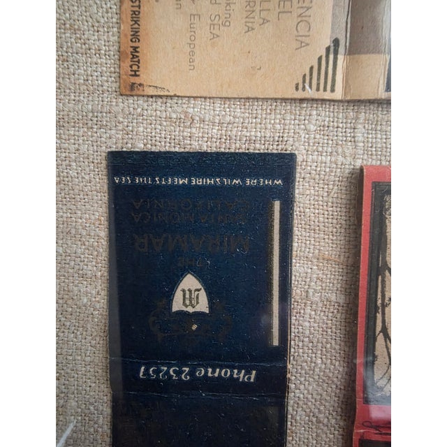Ornamental & Decorative Materials Framed Vintage California Landmark Matchbooks For Sale - Image 7 of 12