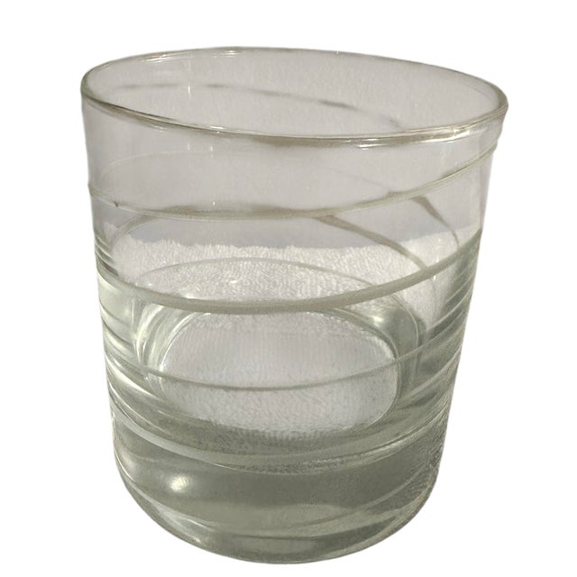 Mid-Century Modern Vintage Glass Double Old Fashioned Whiskey Glasses by Mikasa, 'Cheers' Collection - Set of Four For Sale - Image 3 of 9