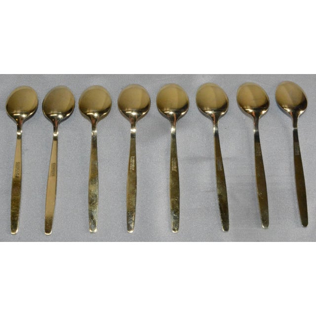 1950s David-Andersen Norwegian Sterling Silver and Enamel Demitasse Spoon Set in Case For Sale - Image 5 of 10