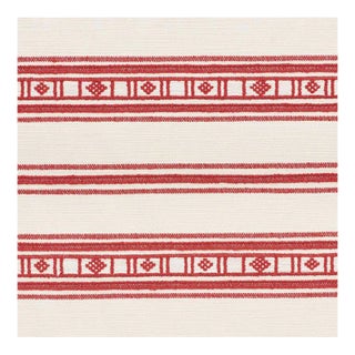 Sample - Schumacher Buena Vista Fabric in Red For Sale