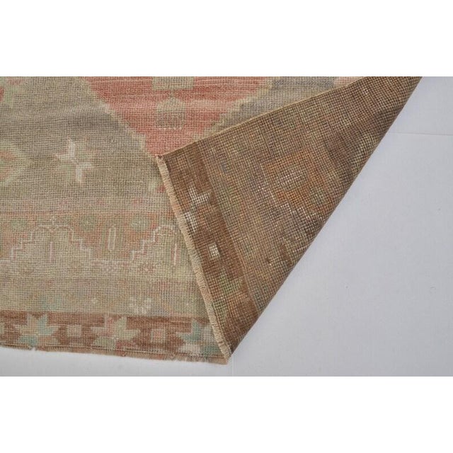 1960s Pastel Peach Hallway Rug For Sale In Phoenix - Image 6 of 10