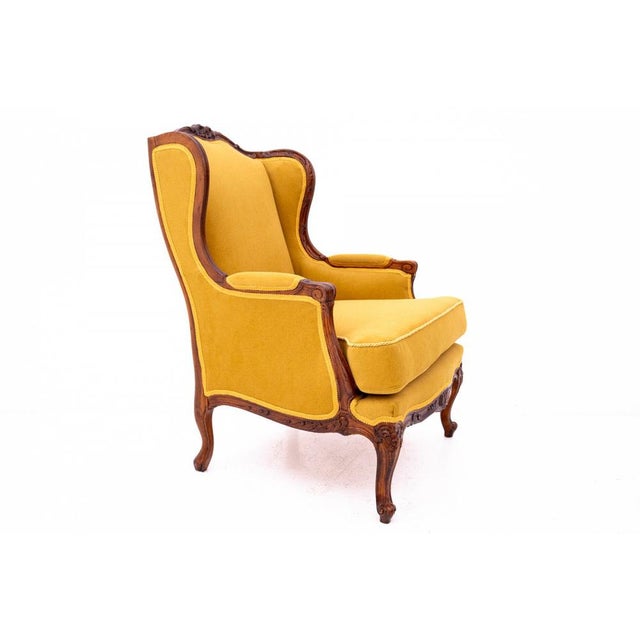 Set of Vintage French Wing Chairs, 1920 For Sale - Image 12 of 14