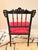 Traditional Antique Ebonized Lacquer Slipper Chair With Upholstered Seat For Sale - Image 3 of 12