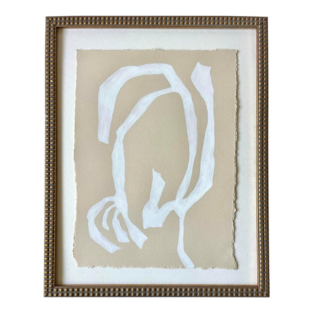 2026 "Botanico No. 3" Abstract Botanical Painting on Paper by Artist r.k. Red For Sale