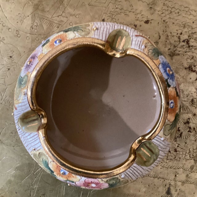 Deruta Early 20th Century Antique Deruta Italy Pottery Ashtray Hand Painted Artist Signed For Sale - Image 4 of 13