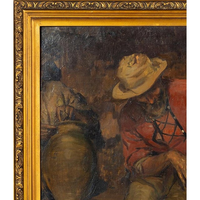Painting - Alves Cardoso. 'Potter'. Oil on canvas. Signed and dated 1927. Dimensions: 80x67 cm. Biographical Note:...