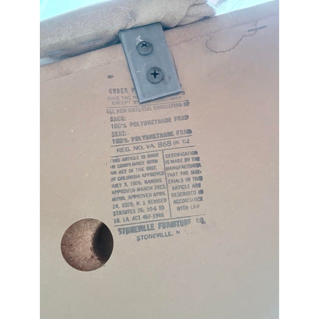 Vintage Stoneville Tufted Camel Swivel Executive Chair, 1970s For Sale - Image 11 of 12