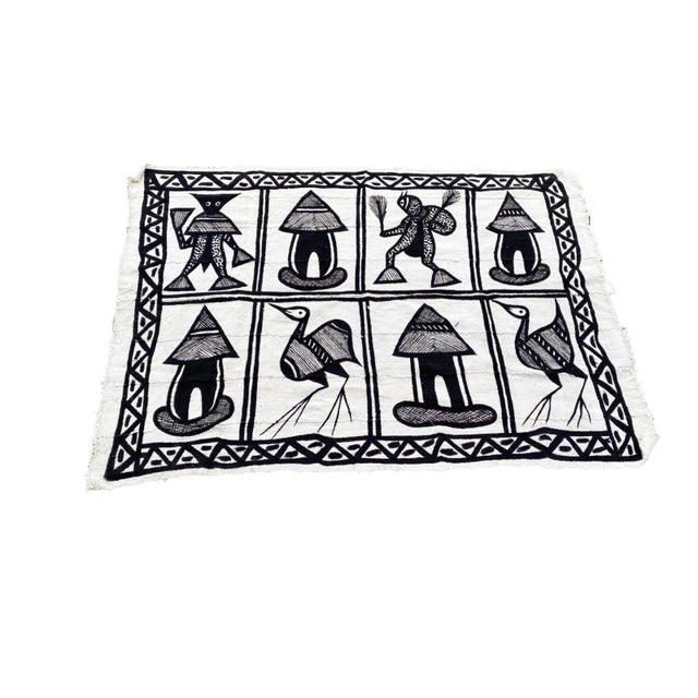 Superb Korhogo cloth hand made textile cotton fabric by the Senufo ivory coast. Korhogo cloth, a type of fabric similar to...