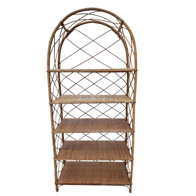 Rattan Shelf from the 1960s, France For Sale - Image 3 of 10