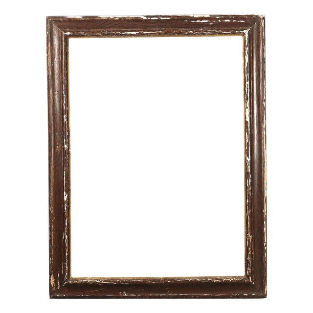 Painted Gilded Poplar Wood Frame For Sale