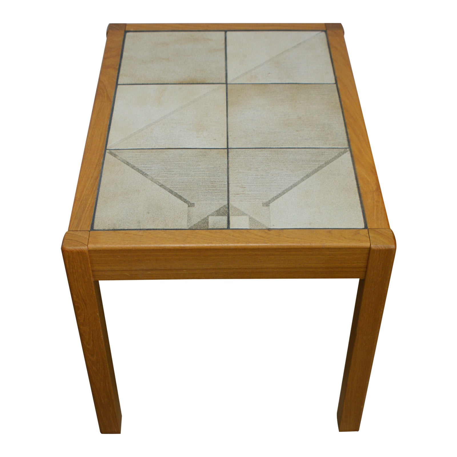 Vintage Mid Century Danish Modern Gangso Mobler Teak Tile Top Side