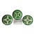 Chinese Export "Green Fitzhugh" Porcelain Plates, Set of Three For Sale