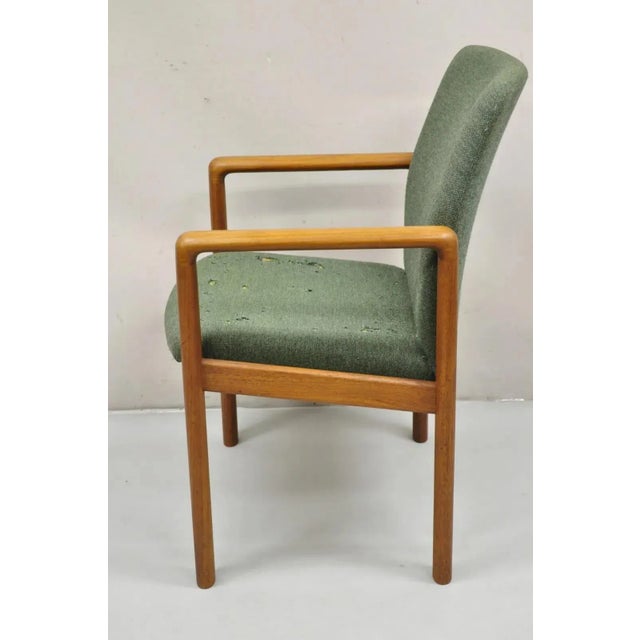 Late 20th Century Schou Andersen Mobelfabrik Teak Wood Mid Century Danish Modern Arm Chair For Sale - Image 12 of 12