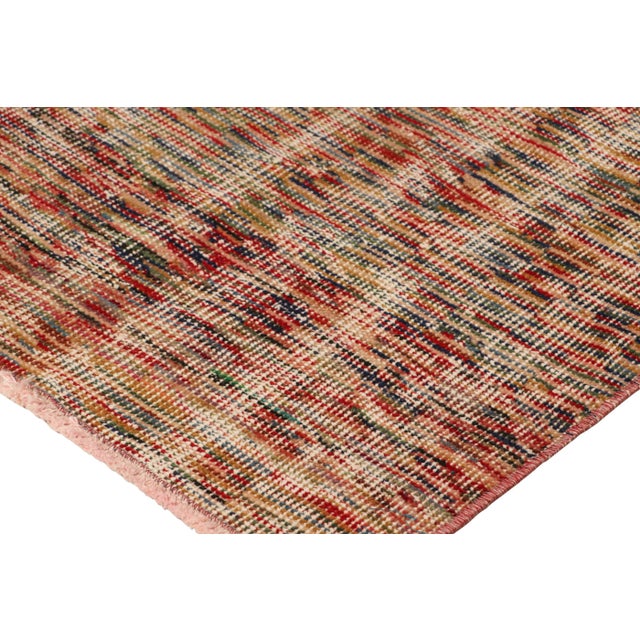 Vintage Zeki Müren Rug With Polychromatic Geometric Stripes, From Rug & Kilim For Sale In New York - Image 6 of 7