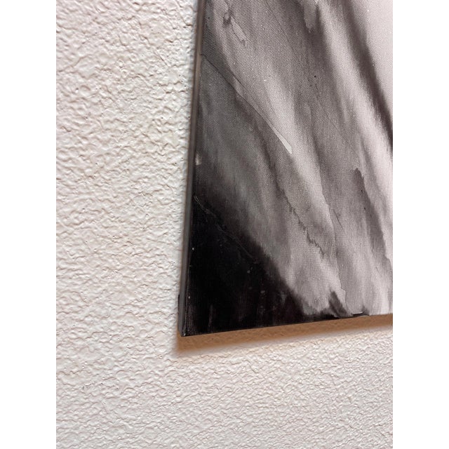 Abstract Steep Descent by Sara Melzer | Ink on Canvas Abstract landscape with a steep slope. For Sale - Image 3 of 5