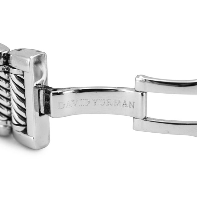 Metal Ladies David Yurman Thoroughbred 31mm T304-XSST Diamond Steel Quartz Watch For Sale - Image 7 of 9