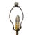 Vintage Pressed Glass Diamond-Point Brass Table Lamp, Leviton Socket For Sale - Image 9 of 16