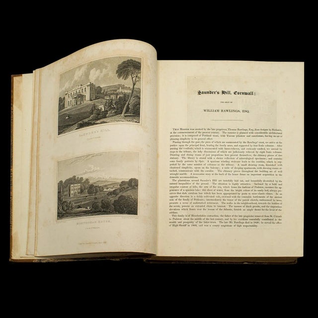 Brown 1829's 2 Antique Books, Jones' View of Seats Mansions & Noblemen For Sale - Image 8 of 12