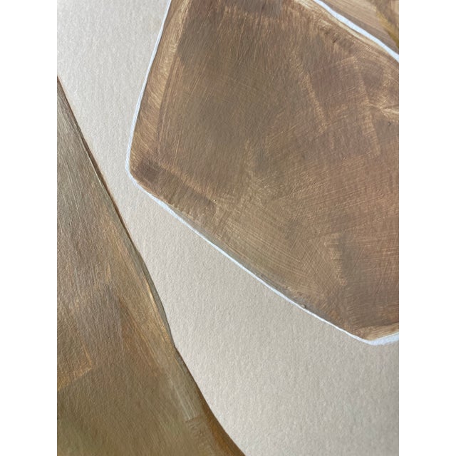 Contemporary 2025 "Il Colmo'' Contemporary Abstract Landscape Painting on Cotton Paper by Artist r.k. Red For Sale - Image 3 of 4