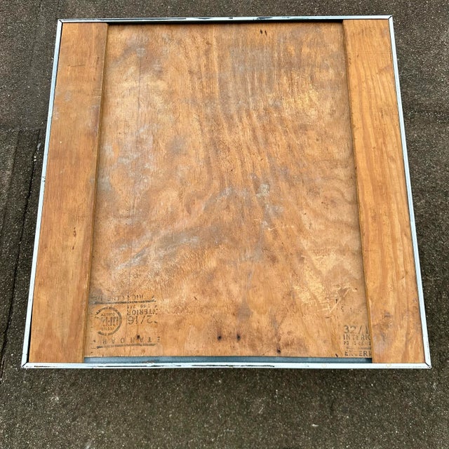 Amazing Geometric Enamel Top With Chrome Wire Bottom Side Table Alexander Girard For Sale - Image 11 of 12