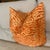 Orange Handmade Adire (Tie-Dye) Decorative Throw Pillow Cover For Sale - Image 6 of 7