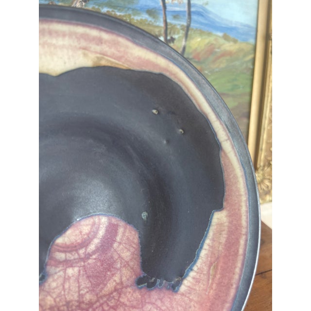Signed Handcrafted Ceramic Bear Motif Art Plate For Sale In Seattle - Image 6 of 8