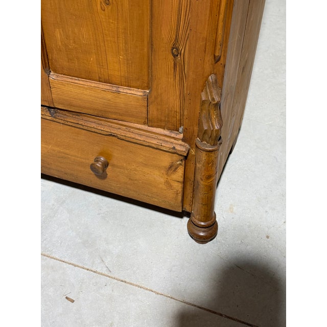 Antique Pine Two Door Cupboard From England For Sale - Image 12 of 18