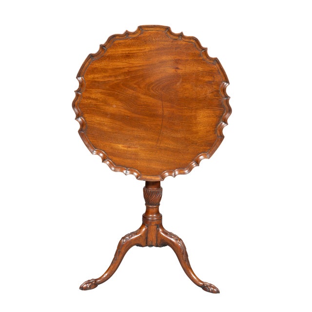 Traditional George III Mahogany Piecrust Tilt Top Table For Sale - Image 3 of 8