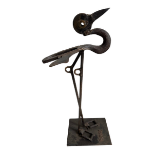 Late 20th Century Bill Heise Bird Metal Sculpture