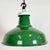 Mid-Century Modern British Industrial Green Enamel Factory Pendant Lamp, 1960s For Sale - Image 3 of 16