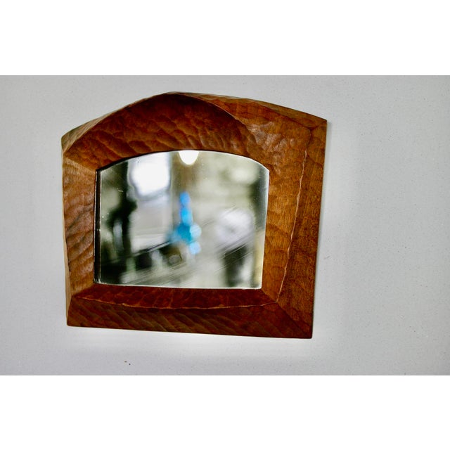 1930s Small Donach School Anthroposophical Mirror in Gouged Wood, 1930 For Sale - Image 5 of 5
