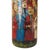 Glass Large Hand-Painted Georgian Cossack Choir Folk Art Bottle on Soviet Glass Base, 2005 For Sale - Image 7 of 9