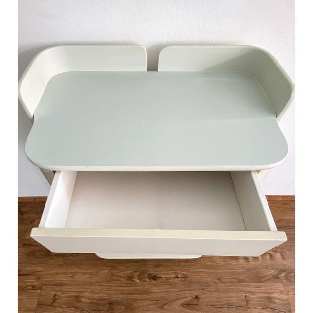 White Wooden Wardrobe Set attributed to Carlo de Carli for Fiam, 1970s, Set of 3 For Sale - Image 16 of 18