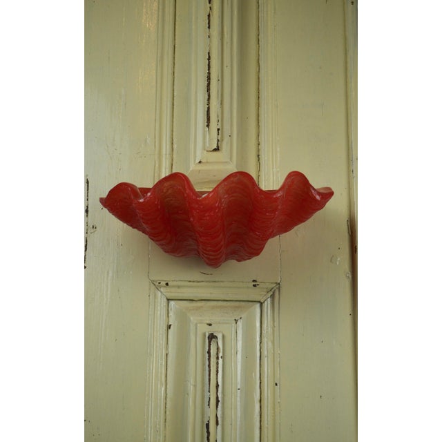 Vintage Sculptural Resin Shell Wall Sconce, 1970s For Sale - Image 10 of 18