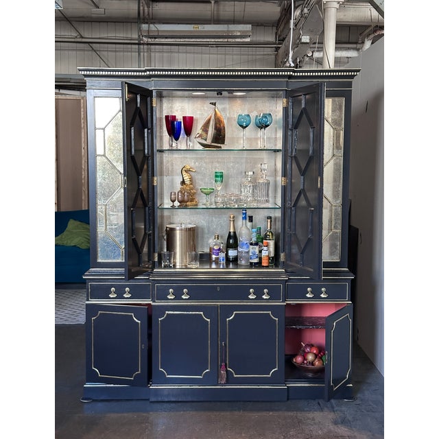 Chinoiserie Style Bar Cabinet For Sale - Image 11 of 12