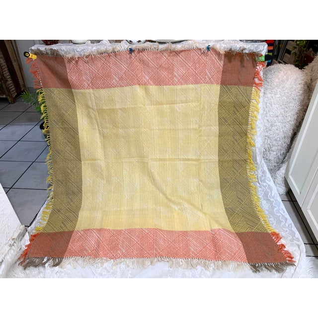 Vintage Handcrafted Wool Blanket, Poland For Sale - Image 9 of 12