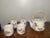 Hard to find pristine full set of Takahashi of San Francisco's Dew pattern tea set. The teapot measures approx. 6.5" x 5"...